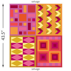 Practice Quilting Panel in Sunset