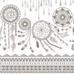 Dreamcatcher Border in Stone