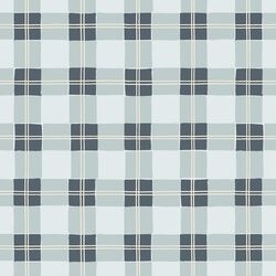 Tartan Plaid in Evening Navy and Air Blue