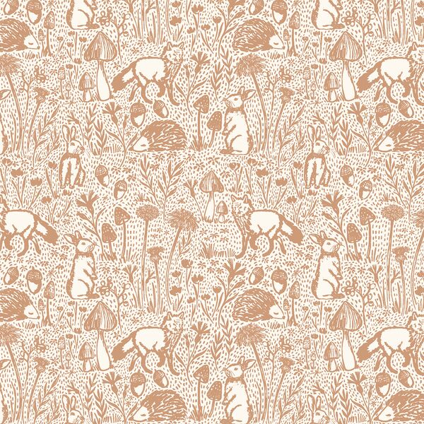 Woods of Whimsy in Light Mahogany on Cream