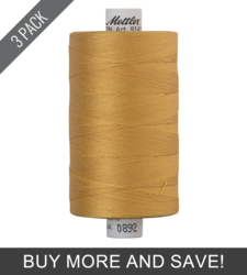Star Gold (9141-0892) - Silk Finish Cotton 40wt - 1094 Yards (3 Pack)