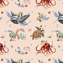 Marine Friends in Shell Pink