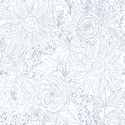 Paperie in Cerulean Blue on White