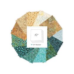 Modern Motion Coastal Batiks 10" Square Pack in B