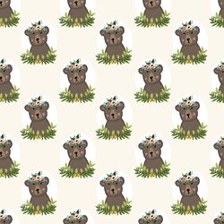 Floral Bear in Ivory