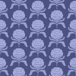 Roses Silhouette in Navy Blue