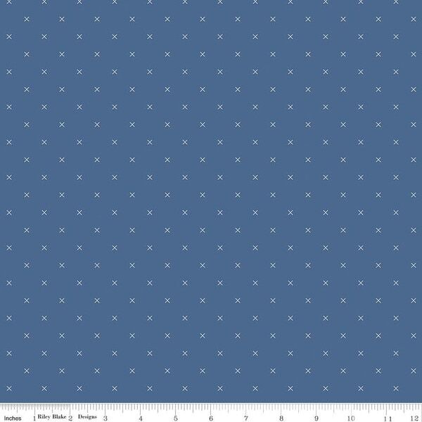 Bee Cross Stitch in Denim