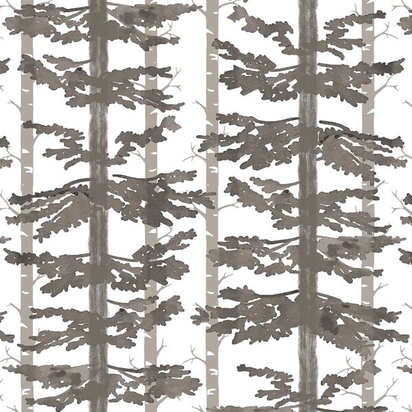Treeline in Stone and Taupe