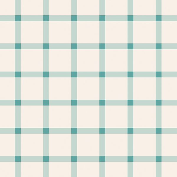 Large Boho Gingham in Aqua Ocean