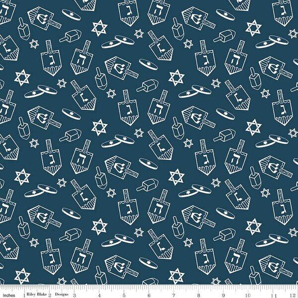Dreidel in Toss Navy