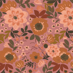 Large Lisa Floral in Autumn Rose