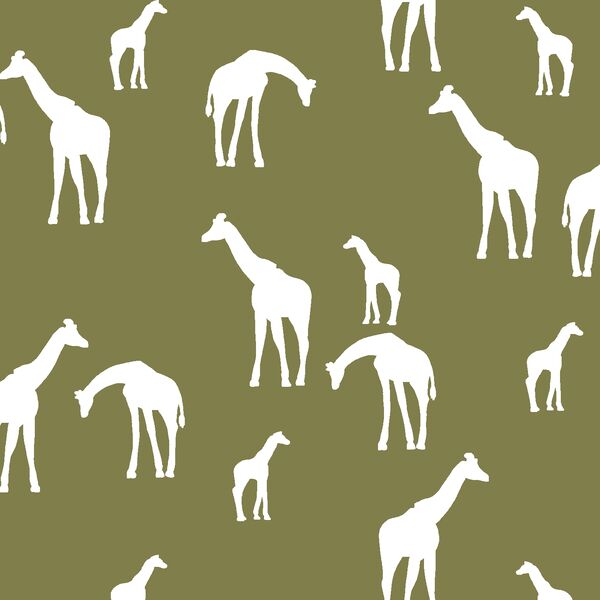 Giraffe Silhouette in Jungle