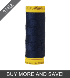 Navy (9128-0825) - Silk Finish Cotton 28wt - 87 Yards (3 Pack)