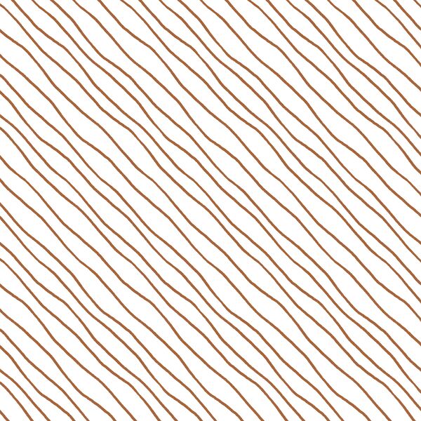 Wonderland Stripe in Copper on White