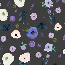 Drifting Blooms in Onyx