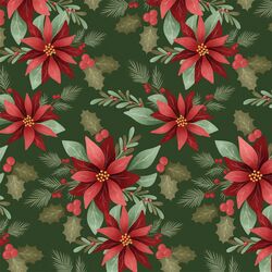 Christmas Poinsettia in Pine