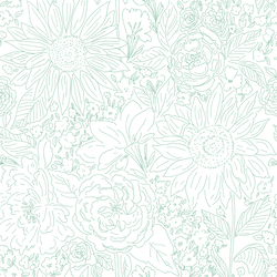 Paperie in Teal on White
