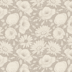 Floral Silhouette in Dove Grey