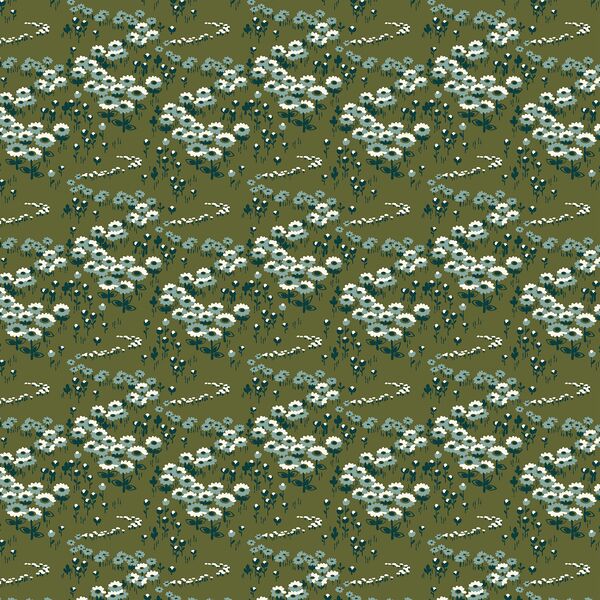 Little Flower Fields in Forest Green