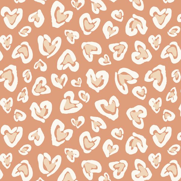 Large Wild Hearted in Clay Peach and Cream