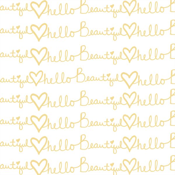 Hello Beautiful in Sunny Yellow