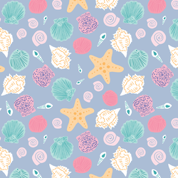 Small Shells by the Shore in Rainbow