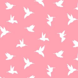 Hummingbird Silhouette in Rose Pink