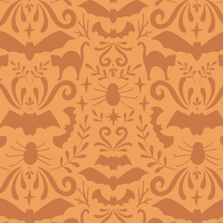 Spooky Damask in Candy Corn
