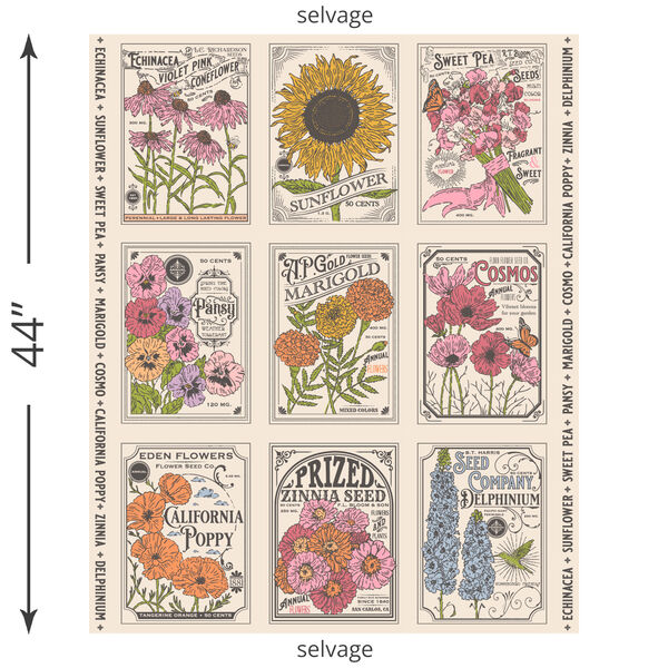 Vintage Seed Packet in Cloud