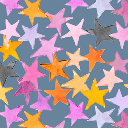 Large Star Confetti in Stormy