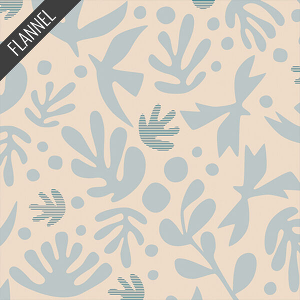 Boho Birds Flannel in Honeymoon