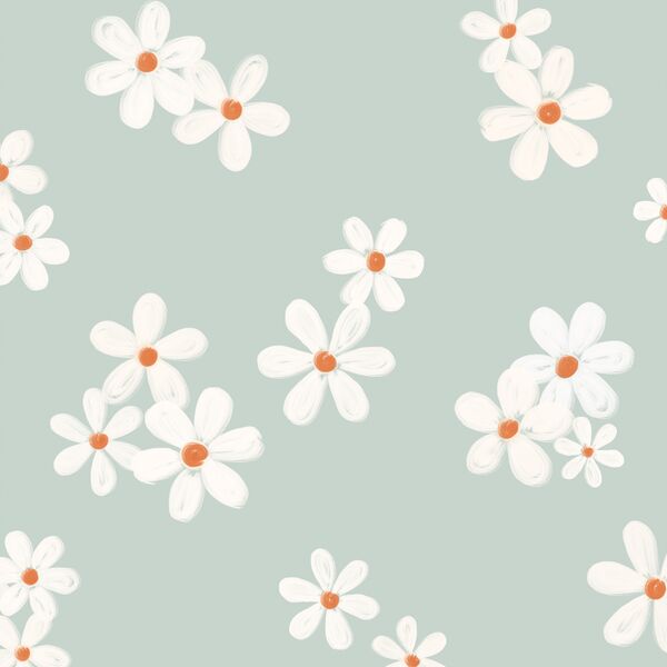 Large Daisies in Airy Blue