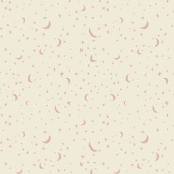 Celestial Stars in Pink on Cream