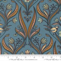 Medallion Birds in Azure