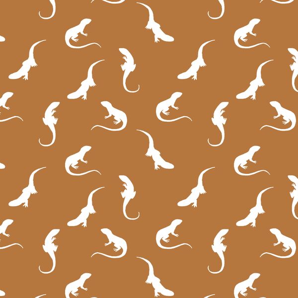 Iguana Silhouette in Ginger