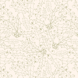 Holly Sketch in Soft Vine on Cloud