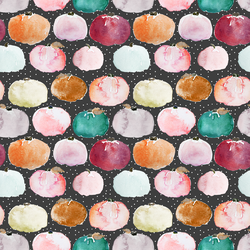 Small Pastel Pumpkin in Dotted on Onyx