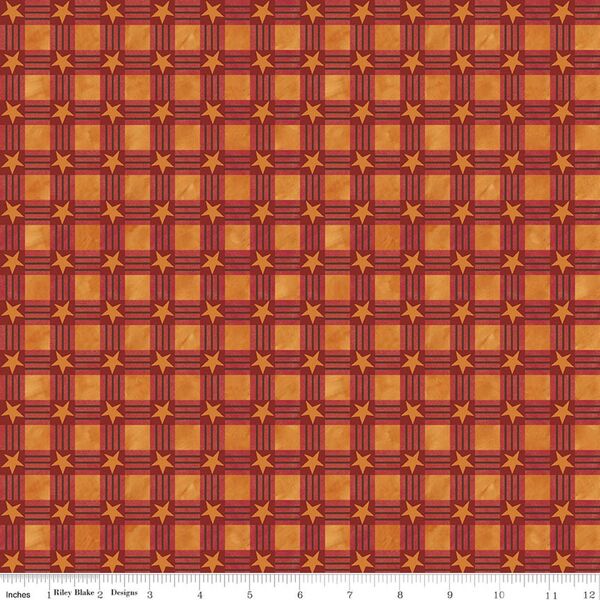 Star Plaid in Pumpkin
