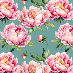 Bouquet of Peonies in Pond Blue