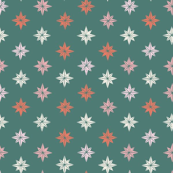 Bon Bon Christmas Stars in Pine Green