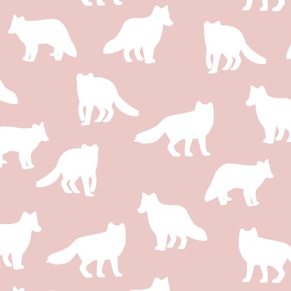 Fox Silhouette in Blush