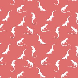 Iguana Silhouette in Poppy
