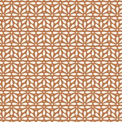 Stenciled Blooms in Mahogany