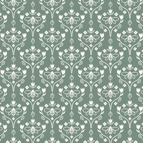 Vine Damask in Spruce