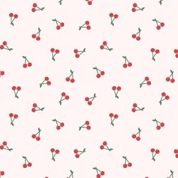 Scattered Cherries in Cream