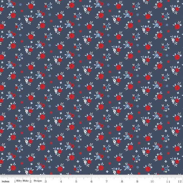 Floral in Denim
