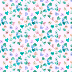 Little Conversation Hearts in Light Sugar Pink