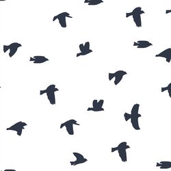 Flock Silhouette in Eclipse in White