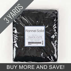 Flannel in Black - 3 Yard Quick Cut