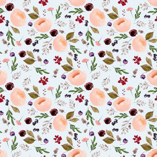 Small Trail Florals in Ice
